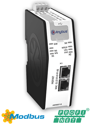 Anybus X-gateway Ethernet Modbus-TCP Master-PROFINET IO Slave, AB9007-B