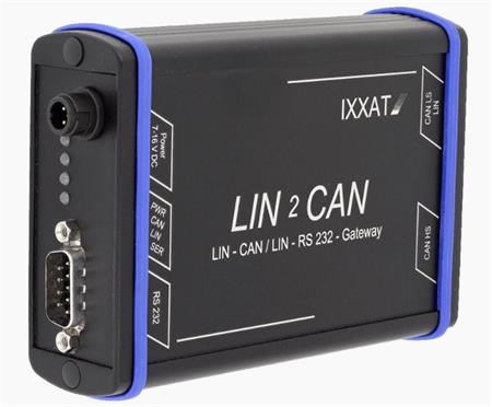 IXXAT - LIN2CAN Gateway - 1x CAN ISO 11898-2 (HS), 1xCAN ISO 11898-3 (LS), 1x LIN, 1x RS232, 10-32VDC, 1.5W
