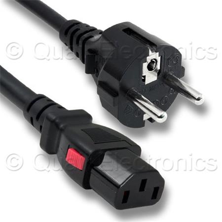 Napajecí kabel s aretací přímý, přímá vidlice