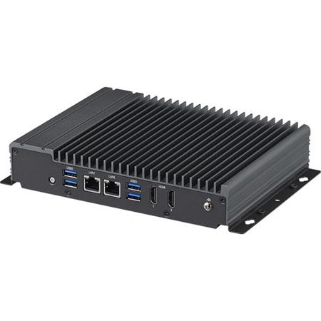 Bezvětrákový tenký Visual Edge PC, Intel ATOM x7213RE, 2x HDMI, 4x USB 3.2 , 2x